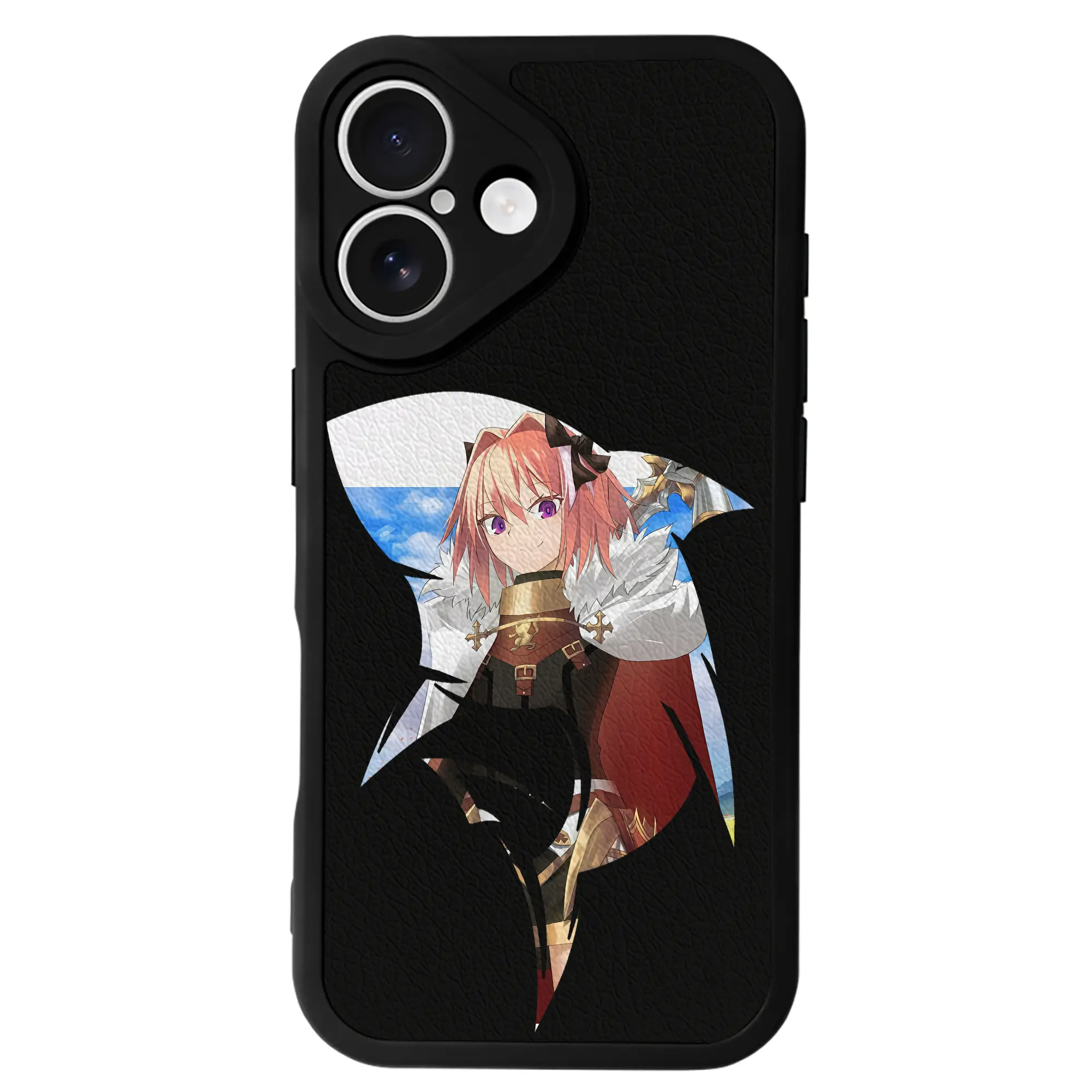 FGO グッズ,アストルフォ - IPhone 16シリーズ対応 ・ シリコンスマホケース ・ レザー調 ・ 高精度フィット ・ 耐衝撃 ・ ワイヤレス充電対応 ・ 精密カット